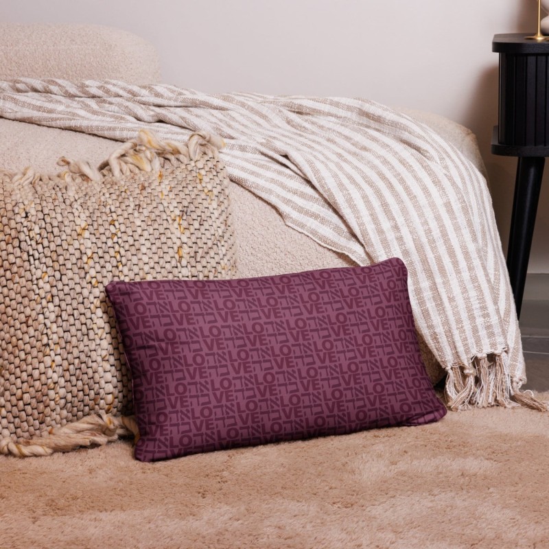 Coussin décoratif violet Ahava (Amour)