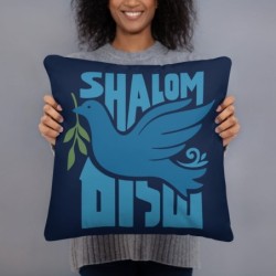 Shalom with Dove Decorative Pillow