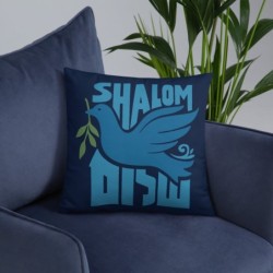 Shalom with Dove Decorative Pillow