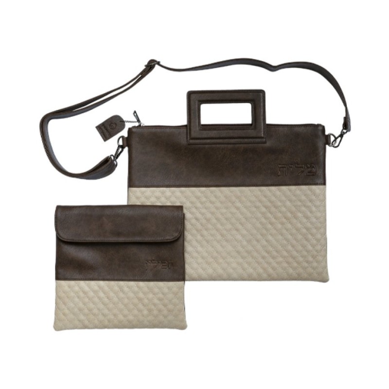 Faux Leather Tallit and Tefillin Bag Set ... | Jewish Gift from Israel