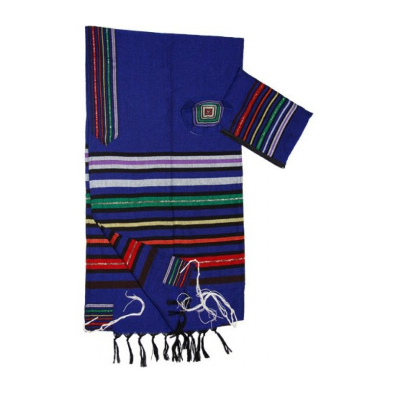 Gabrieli Handwoven Cotton Royal Blue T... | Gabrieli Hand Woven Tallit