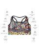 Tel Aviv Pop Art Designer Padded Sports Bra
