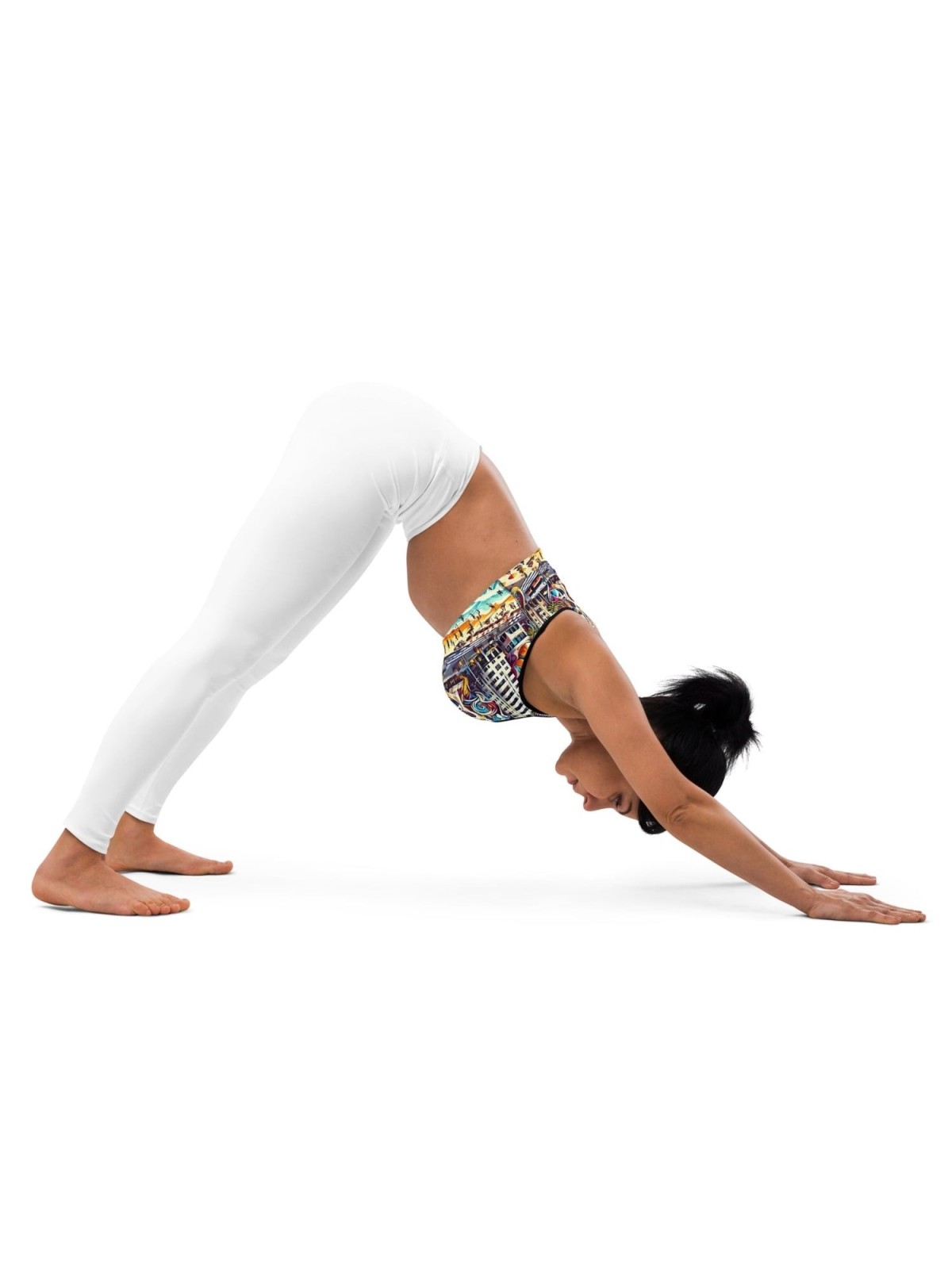 Tel Aviv Pop Art Designer Padded Sports Bra