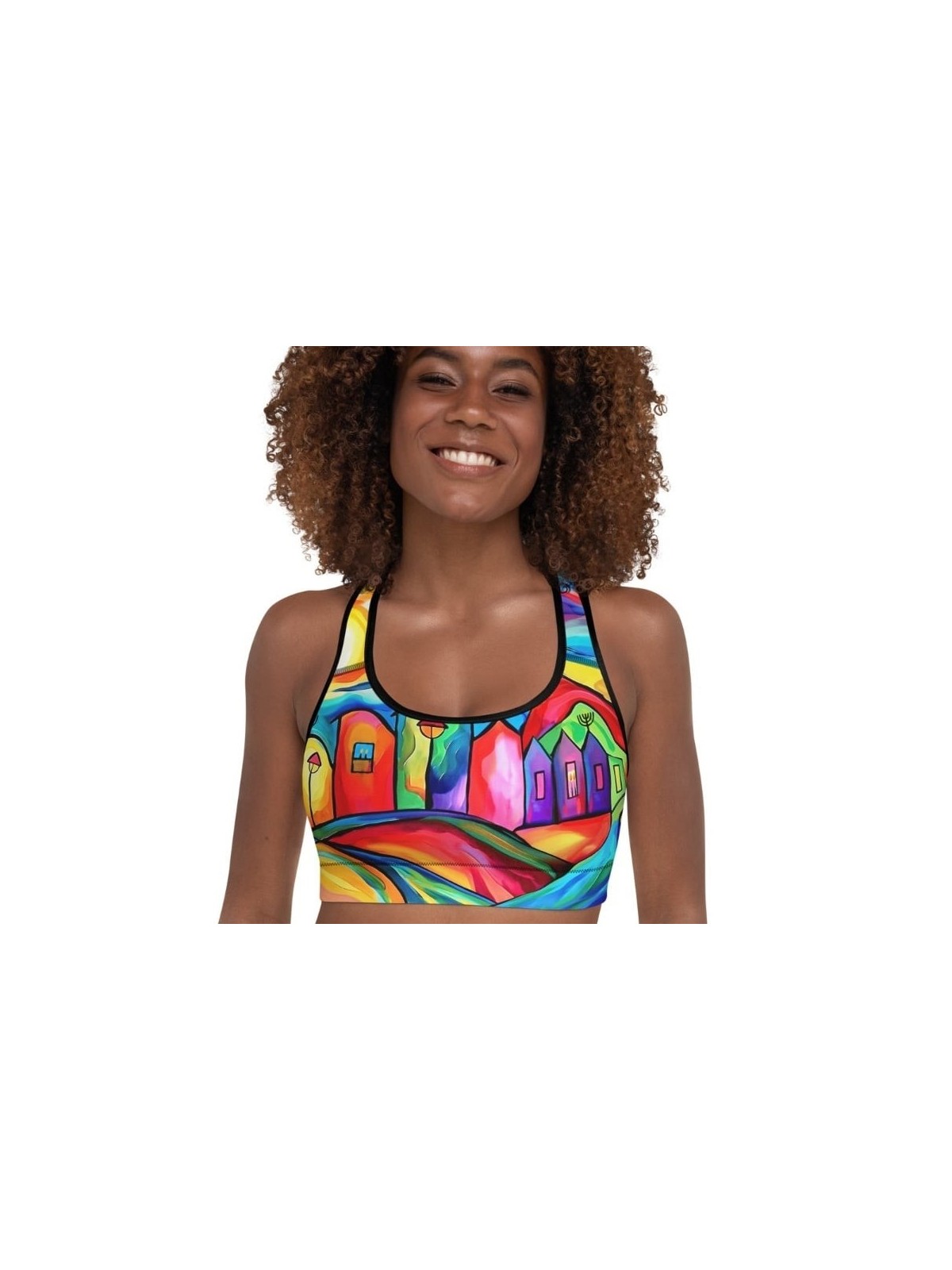 Soutien-gorge de sport rembourré de créateur Jerusalem Colors