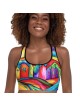Soutien-gorge de sport rembourré de créateur Jerusalem Colors