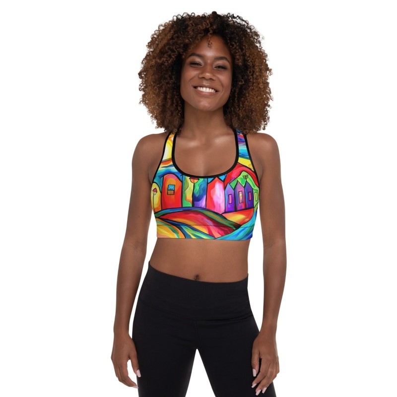 Soutien-gorge de sport rembourré de créateur Jerusalem Colors