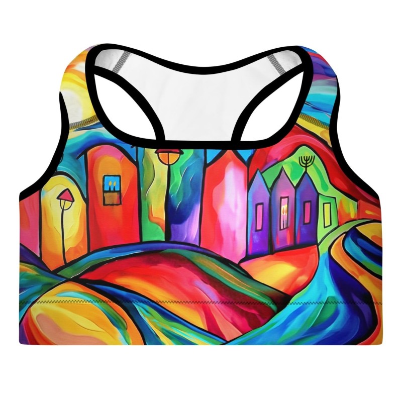 Soutien-gorge de sport rembourré de créateur Jerusalem Colors