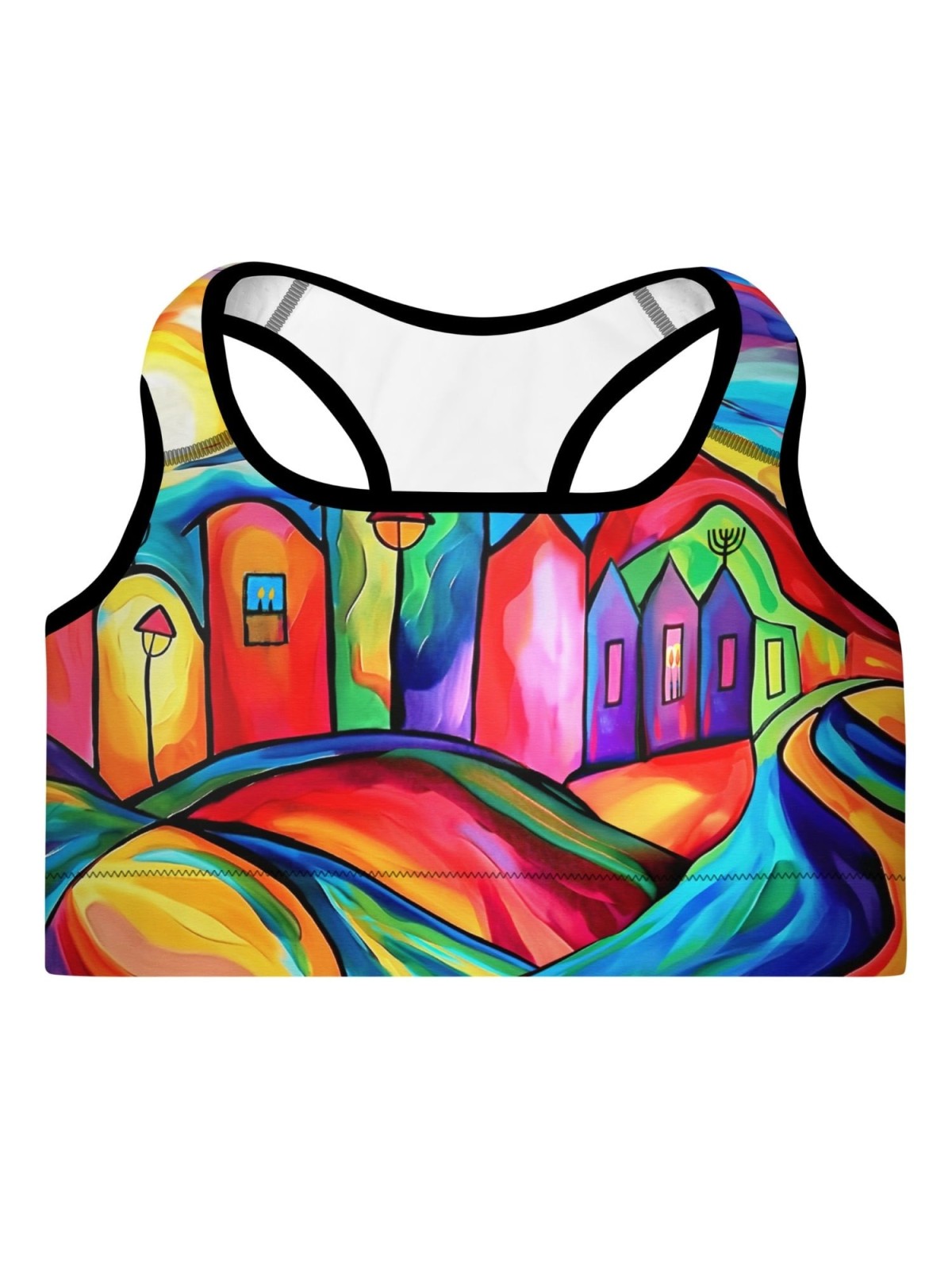 Jerusalem Colors Designer Padded Sports Bra