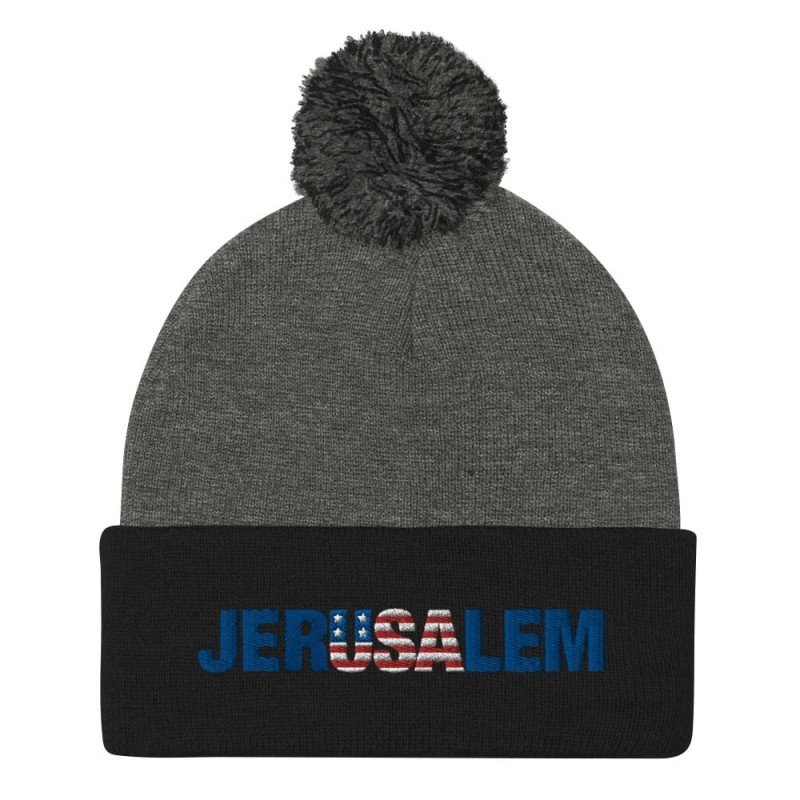 Bonnet à pompon JerUSAlem
