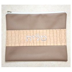 Faux Leather Tallit and Tefillin Bag Set Tw... | Talit & Tefillin Bags