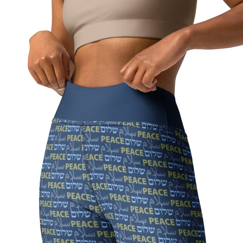 Shalom Salam Peace Designer Leggings de yoga