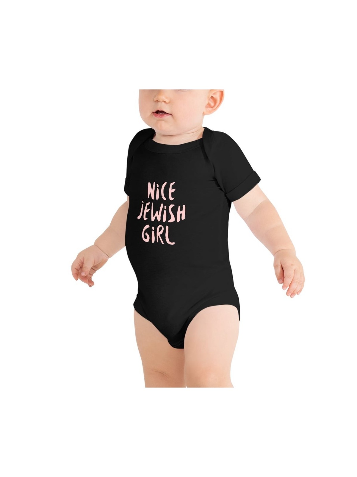ילדה יהודית נחמדה Onesie - שרוול קצר יחיד לתינוקות