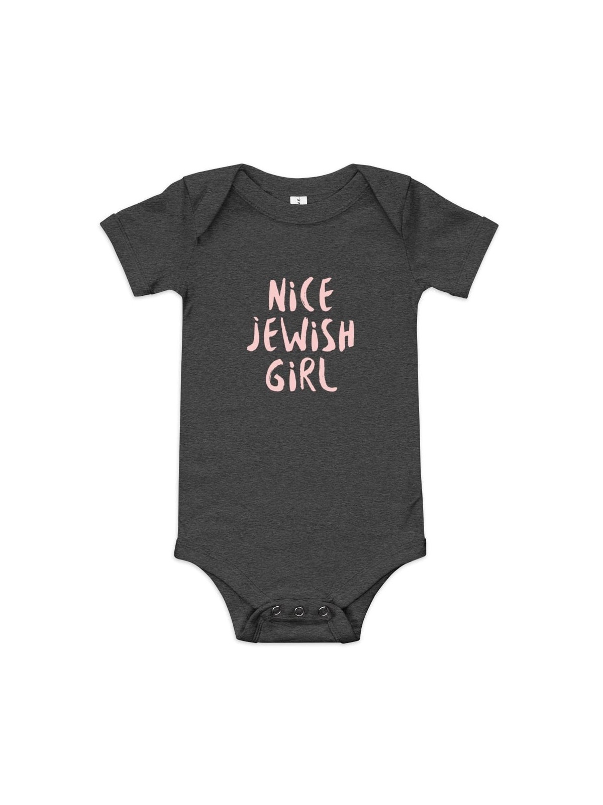 ילדה יהודית נחמדה Onesie - שרוול קצר יחיד לתינוקות