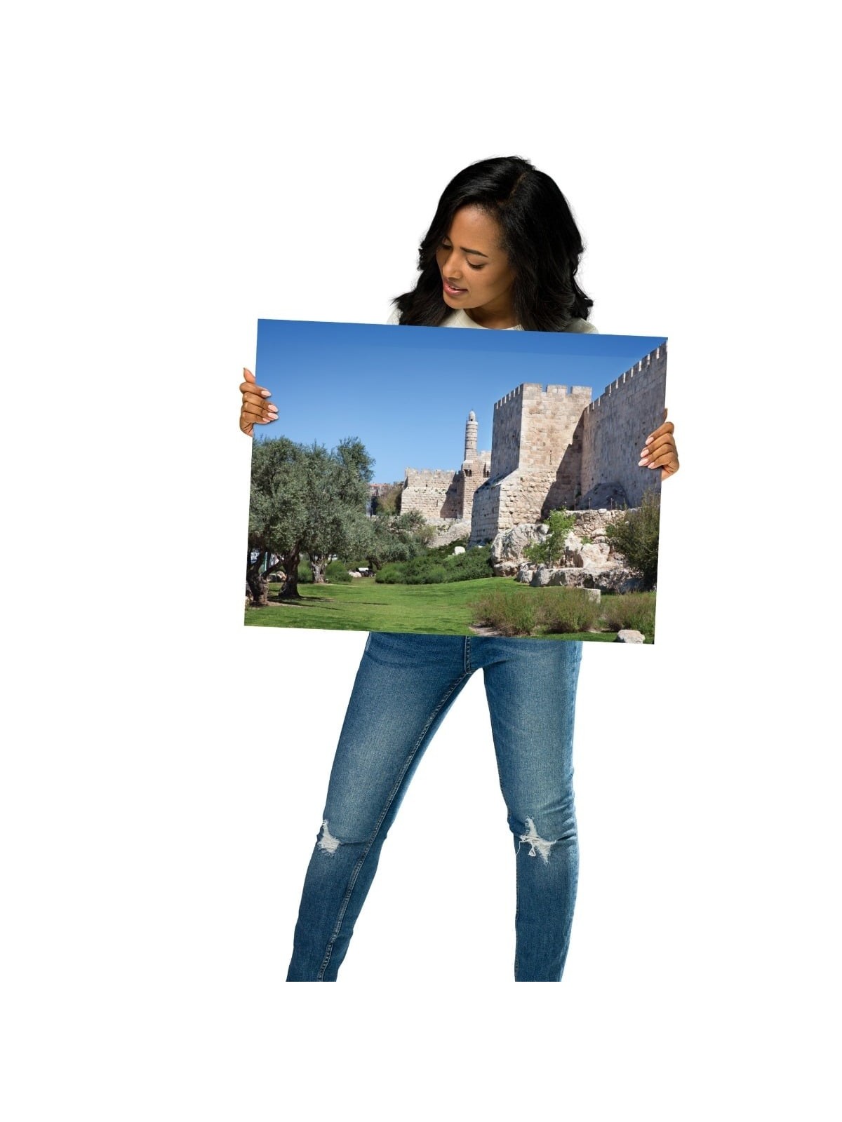 Vieille ville de Jérusalem et tour de David Photographie Poster