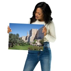 Old City of Jerusalem and Tower of David Photograph Poster