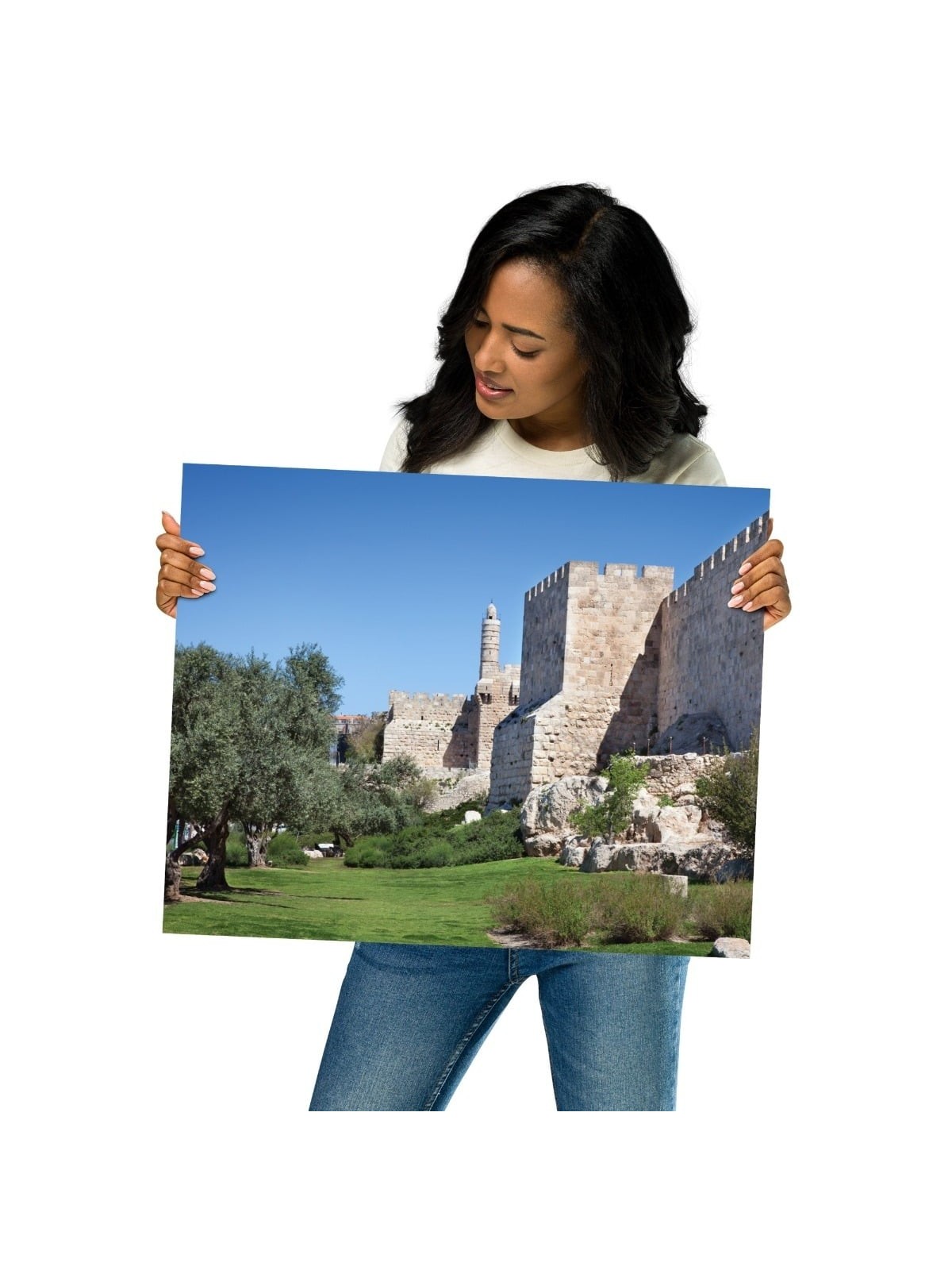 Old City of Jerusalem and Tower of David Photograph Poster
