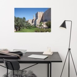 Old City of Jerusalem and Tower of David Photograph Poster
