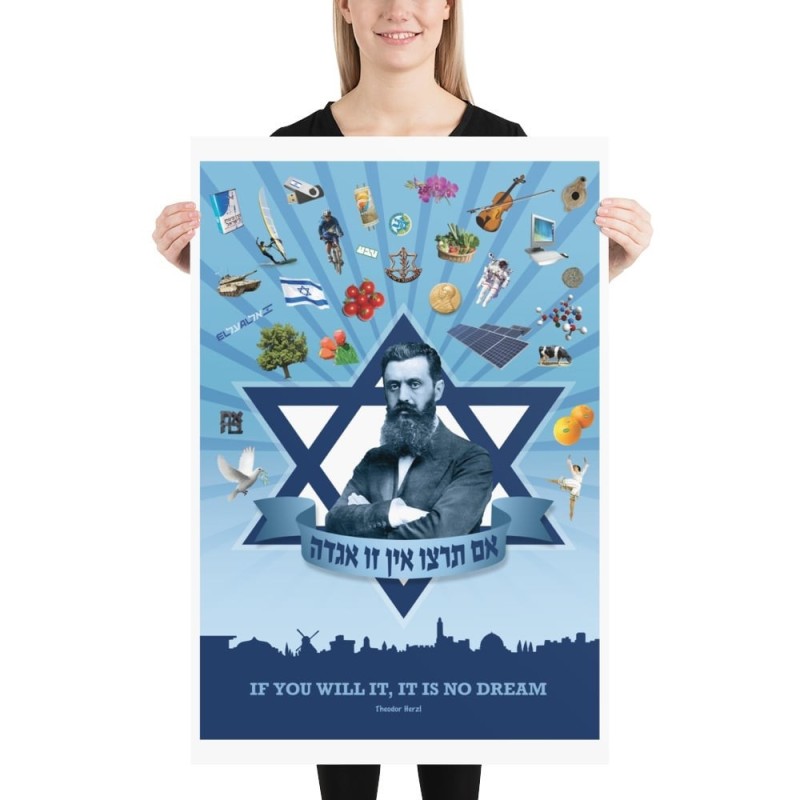 De la vision à la réalité - Theodor Herzl Poster