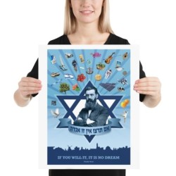 From Vision to Reality - Theodor Herzl Poster