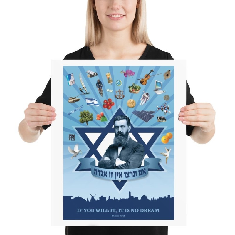 De la vision à la réalité - Theodor Herzl Poster