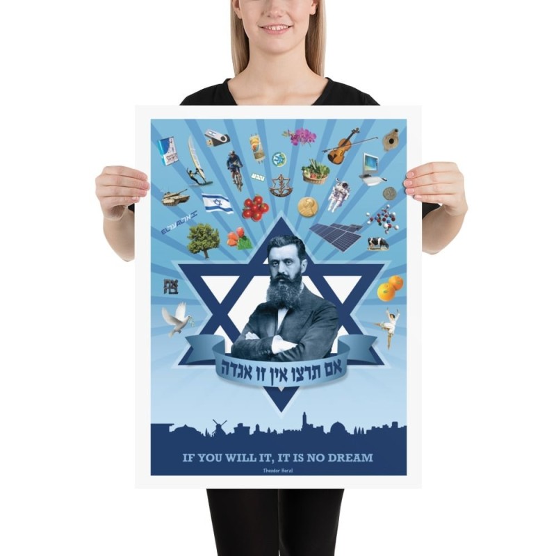 From Vision to Reality - Theodor Herzl Poster