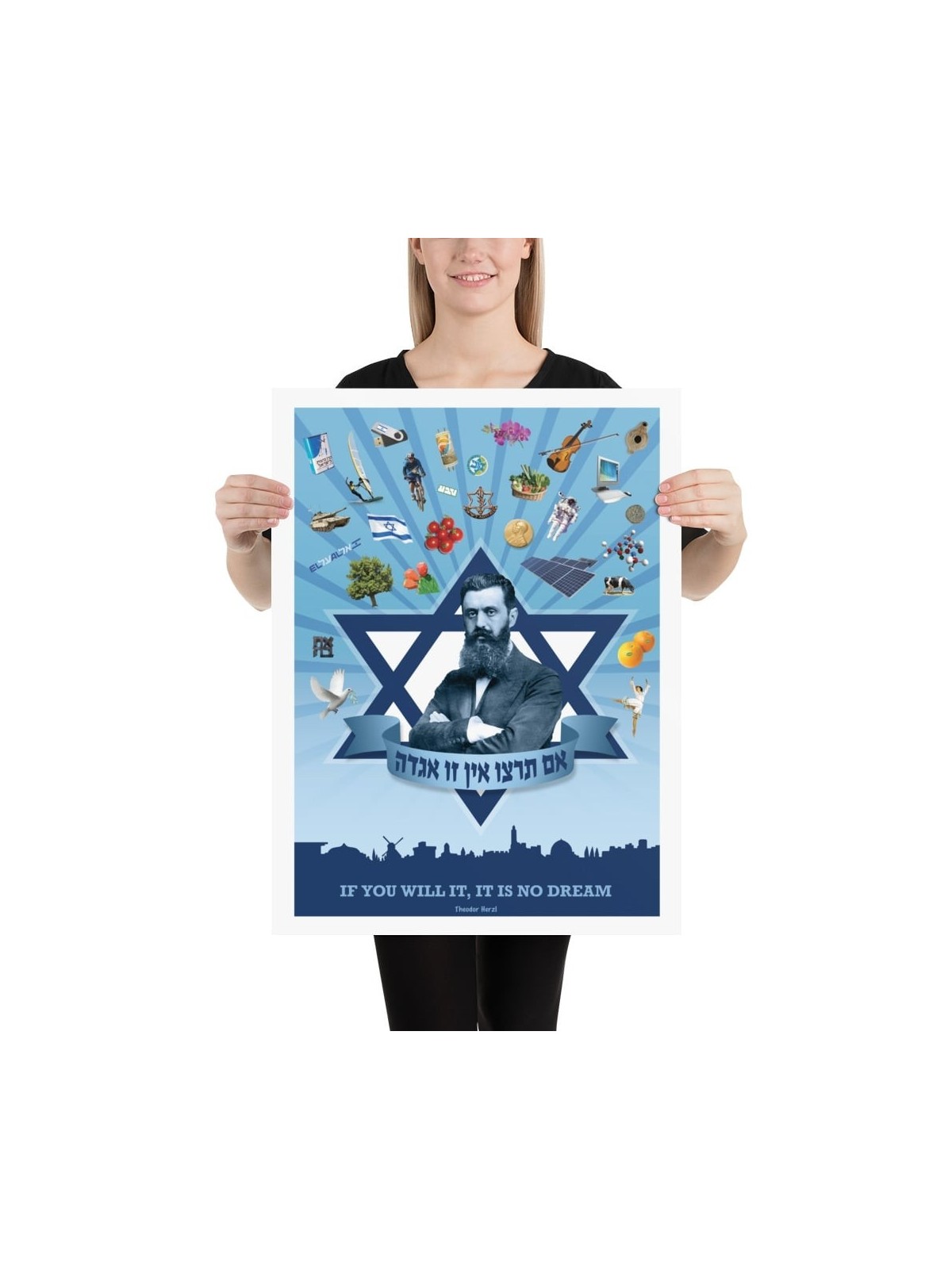 De la vision à la réalité - Theodor Herzl Poster