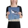 Israel Flag Over the Western Wall Poster