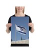 Drapeau d'Israël sur le mur Occidental Poster