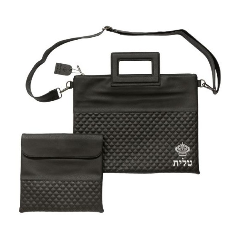 Faux Leather Tallit and Tefillin Bag Set ... | Jewish Gift from Israel