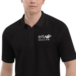 חולצת פולו לגברים של שלום יונת השלום