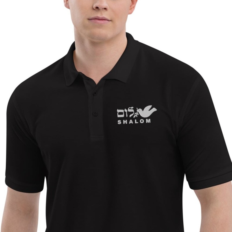 Shalom Dove of Peace Men's Polo Shirt