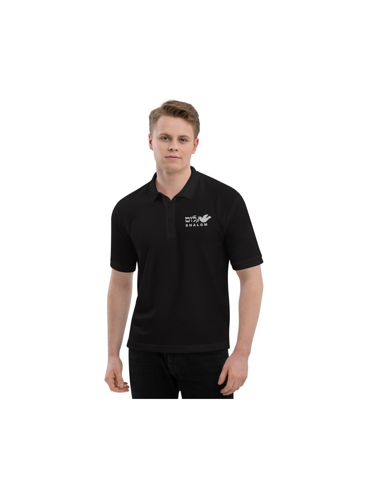 Polo Colombe de Paix Shalom pour hommes