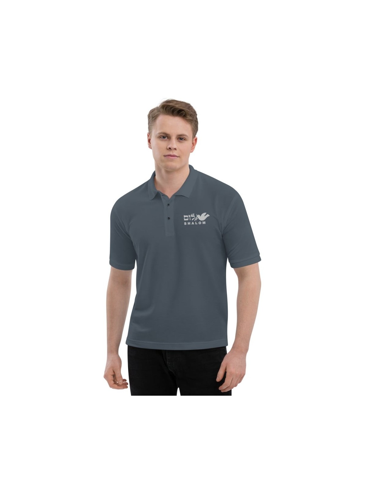 Shalom Dove of Peace Men's Polo Shirt