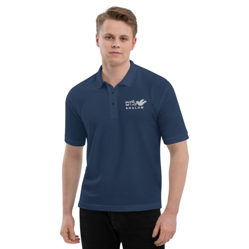 Shalom Dove of Peace Men's Polo Shirt