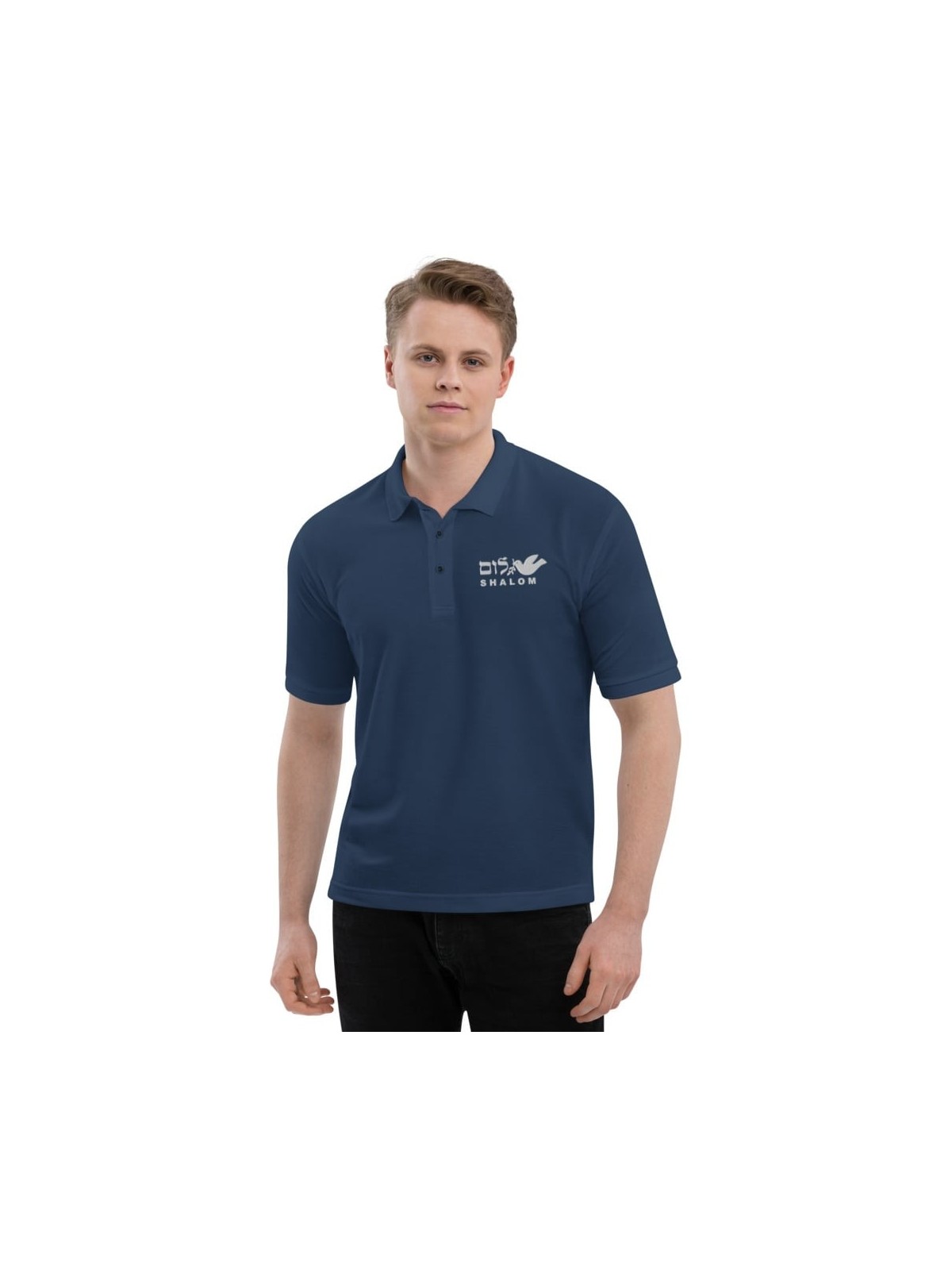 Shalom Dove of Peace Men's Polo Shirt