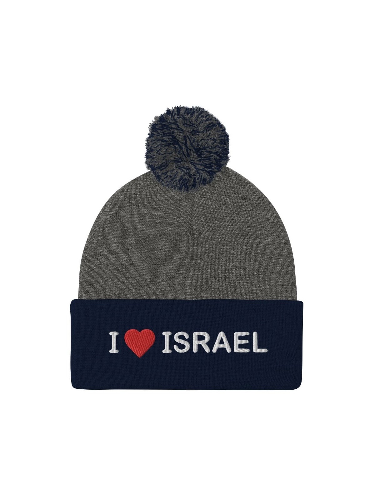 I Love Israel Pom-Pom Beanie