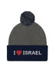 Bonnet à pompon J'aime Israël