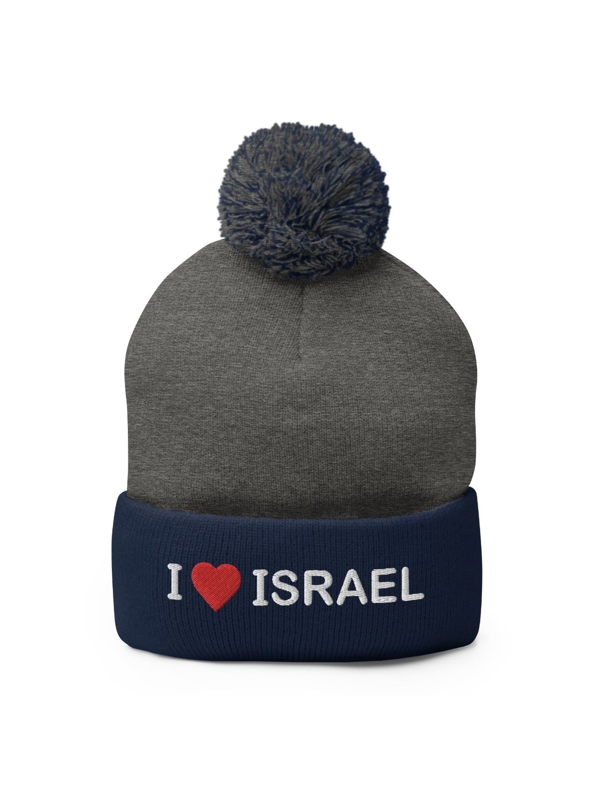 I Love Israel Pom-Pom Beanie