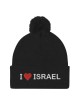 Bonnet à pompon J'aime Israël