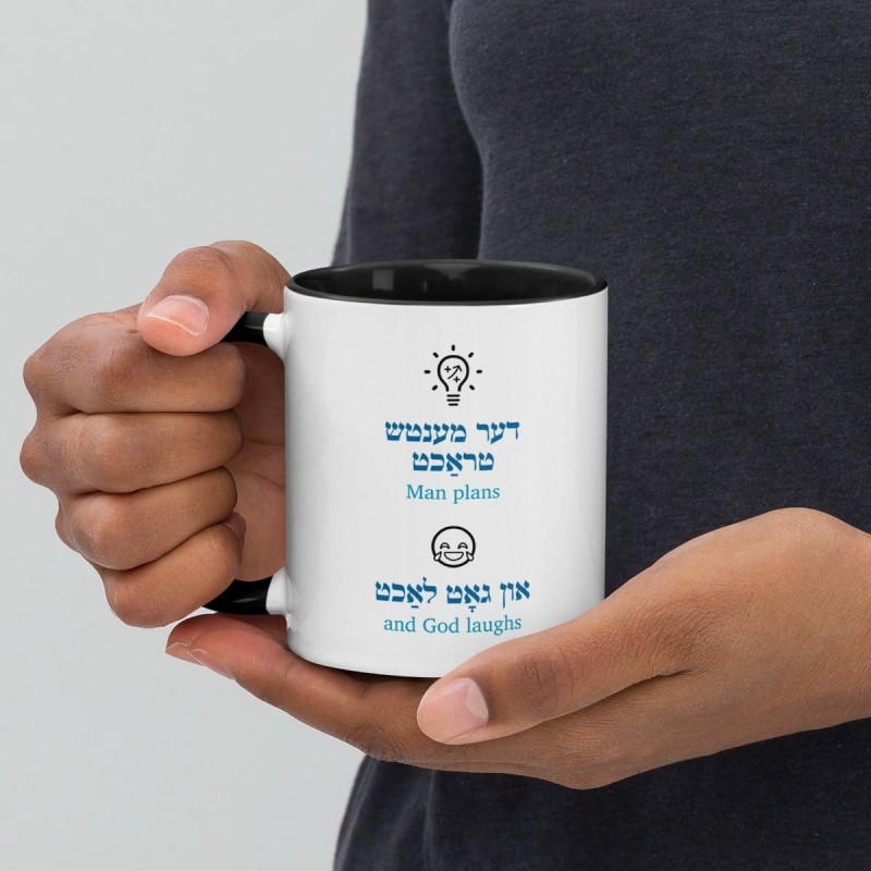 Tasse Emoji Man Plans - Couleur à l'intérieur