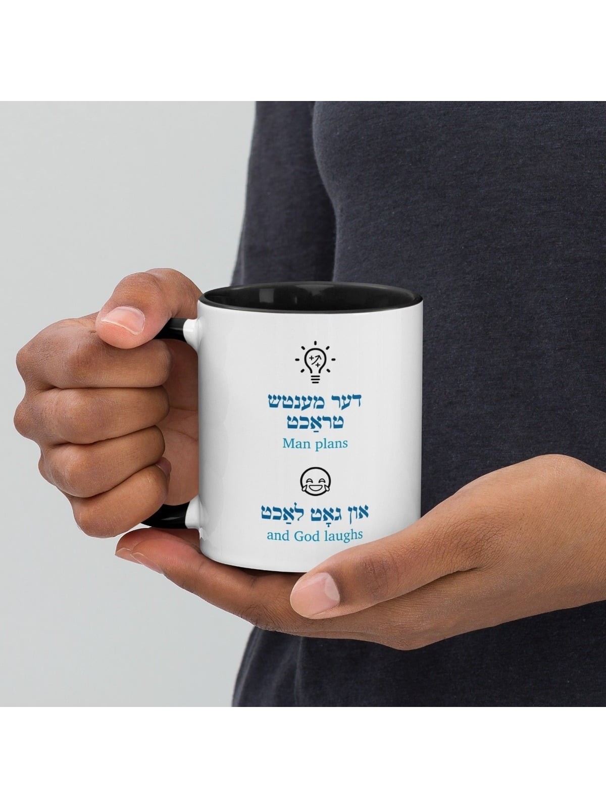 Tasse Emoji Man Plans - Couleur à l'intérieur