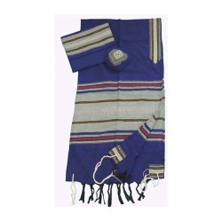 Gabrieli Handwoven Cotton Blue Tallit ... | Gabrieli Hand Woven Tallit