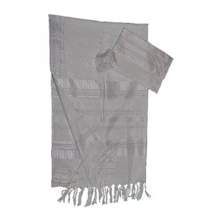 Gabrieli Handwoven White Silk Tallit S... | Gabrieli Hand Woven Tallit
