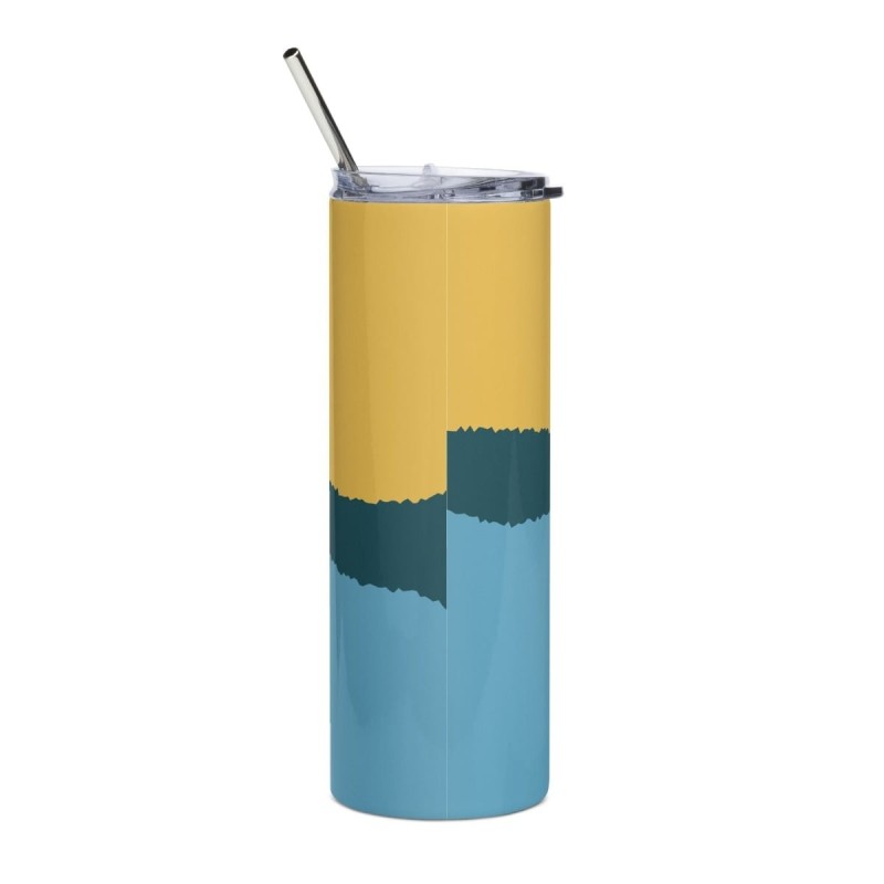 Stainless Steel Traveler's Prayer Tumbler (Yellow & Blue)