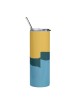 Gobelet de prière du voyageur en acier inoxydable (jaune et bleu)