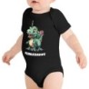 Hanukkah Menorasaurus Short Sleeve Baby Bodysuit Onesie