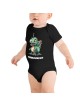 Hanukkah Menorasaurus Short Sleeve Baby Bodysuit Onesie