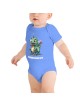 Hanukkah Menorasaurus Short Sleeve Baby Bodysuit Onesie