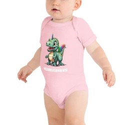 Hanukkah Menorasaurus Short Sleeve Baby Bodysuit Onesie