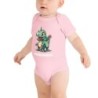 Hanukkah Menorasaurus Short Sleeve Baby Bodysuit Onesie